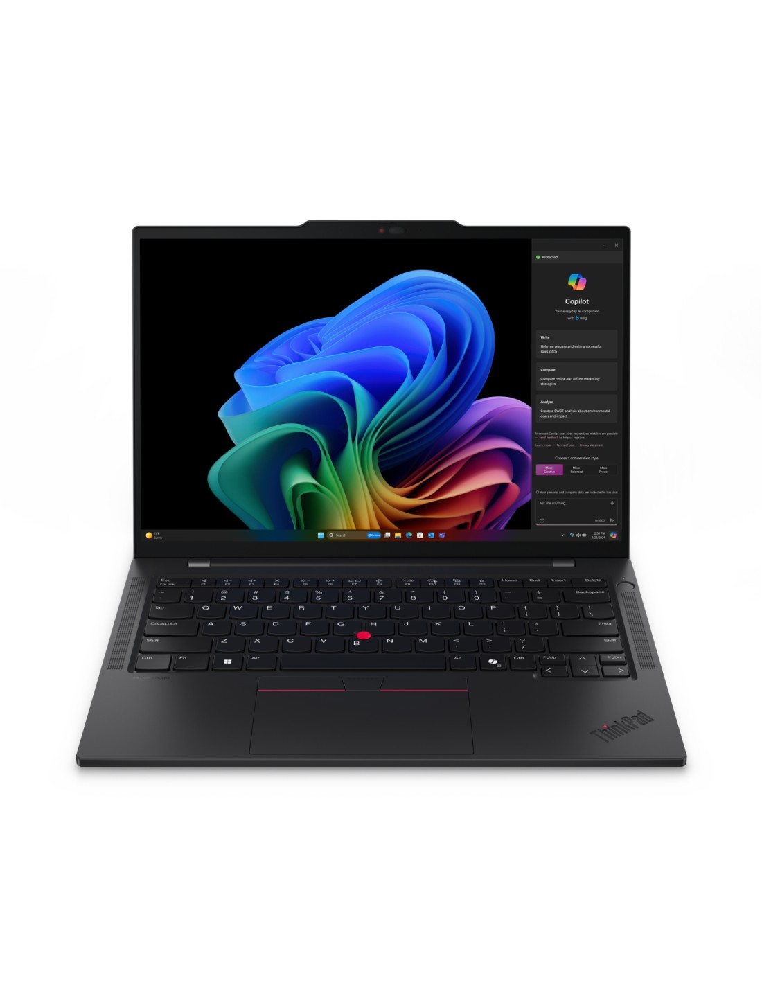 Lenovo ThinkPad T14s Gen 6 (Snapdragon) Copilot+ PC Qualcomm Snapdragon X1E-78-100 Portátil 35,6 cm (14") Pantalla táctil WUXGA 