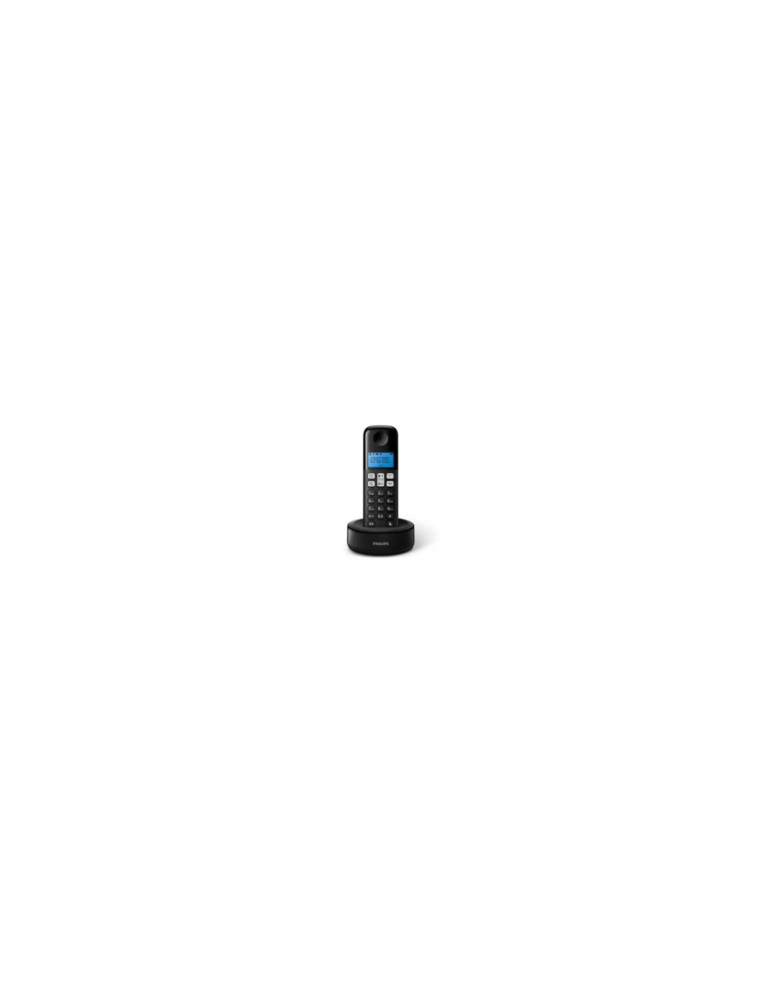 Philips D1611B/34 teléfono Teléfono DECT Identificador de llamadas Negro