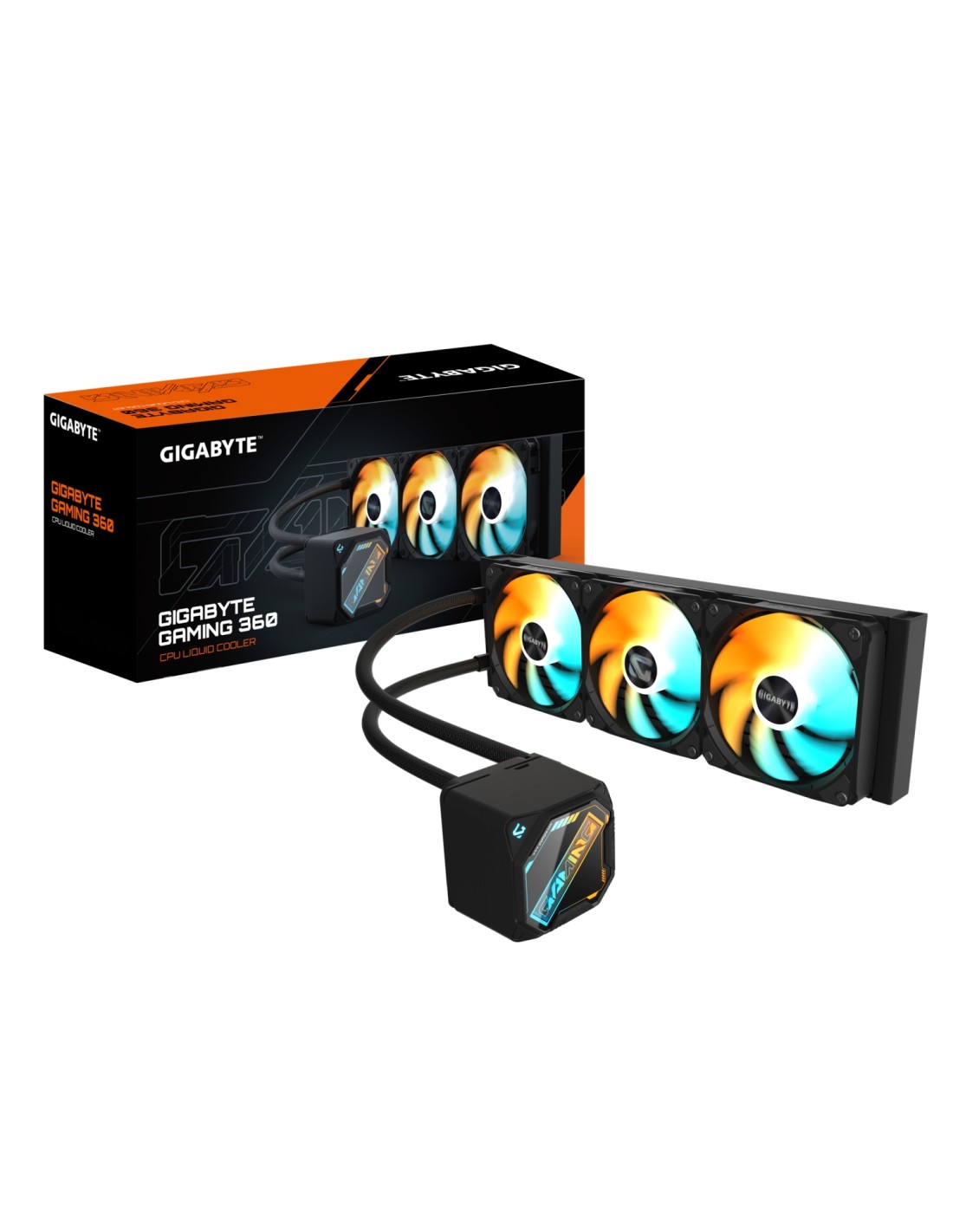 GIGABYTE GAMING 360 Refrigeración Líquida para CPU - 3x120 mm Ventiladores ARGB, Mecanismo de enclavamiento deslizante, DAISY-CH