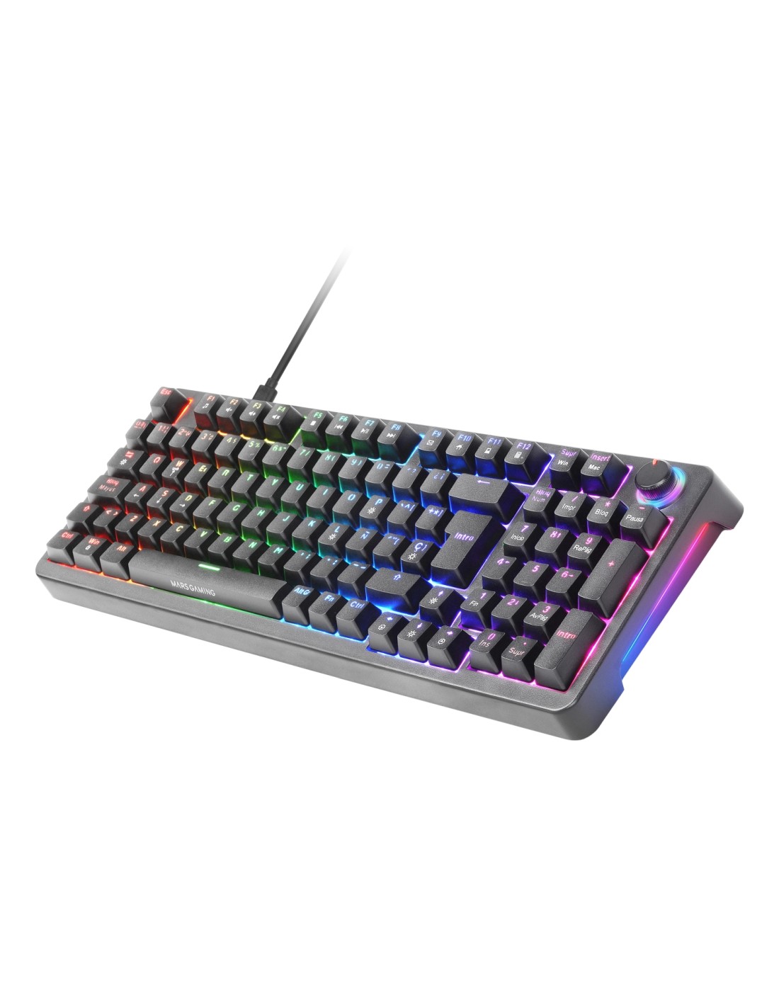 Mars Gaming MKPROYES teclado Juego USB QWERTY Español Negro