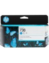 HP Cartucho de tinta cian DesignJet 738 de 130 ml