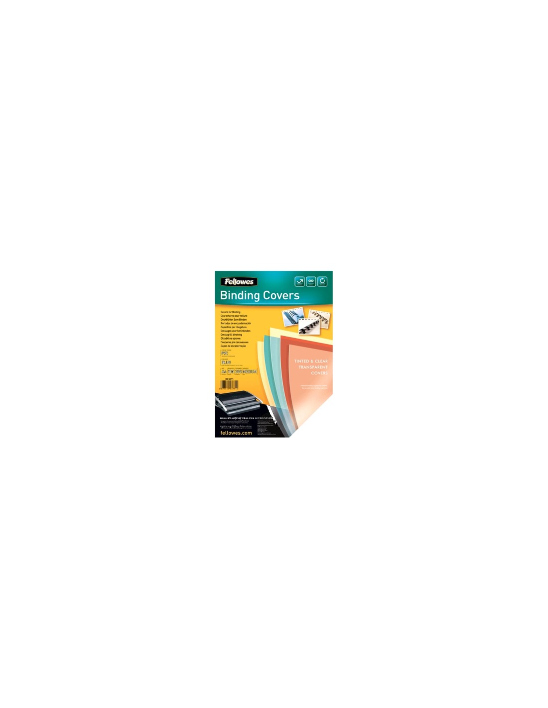 Fellowes 5377101 cubierta A4 Plástico, PVC Azul, Transparente 100 pieza(s)
