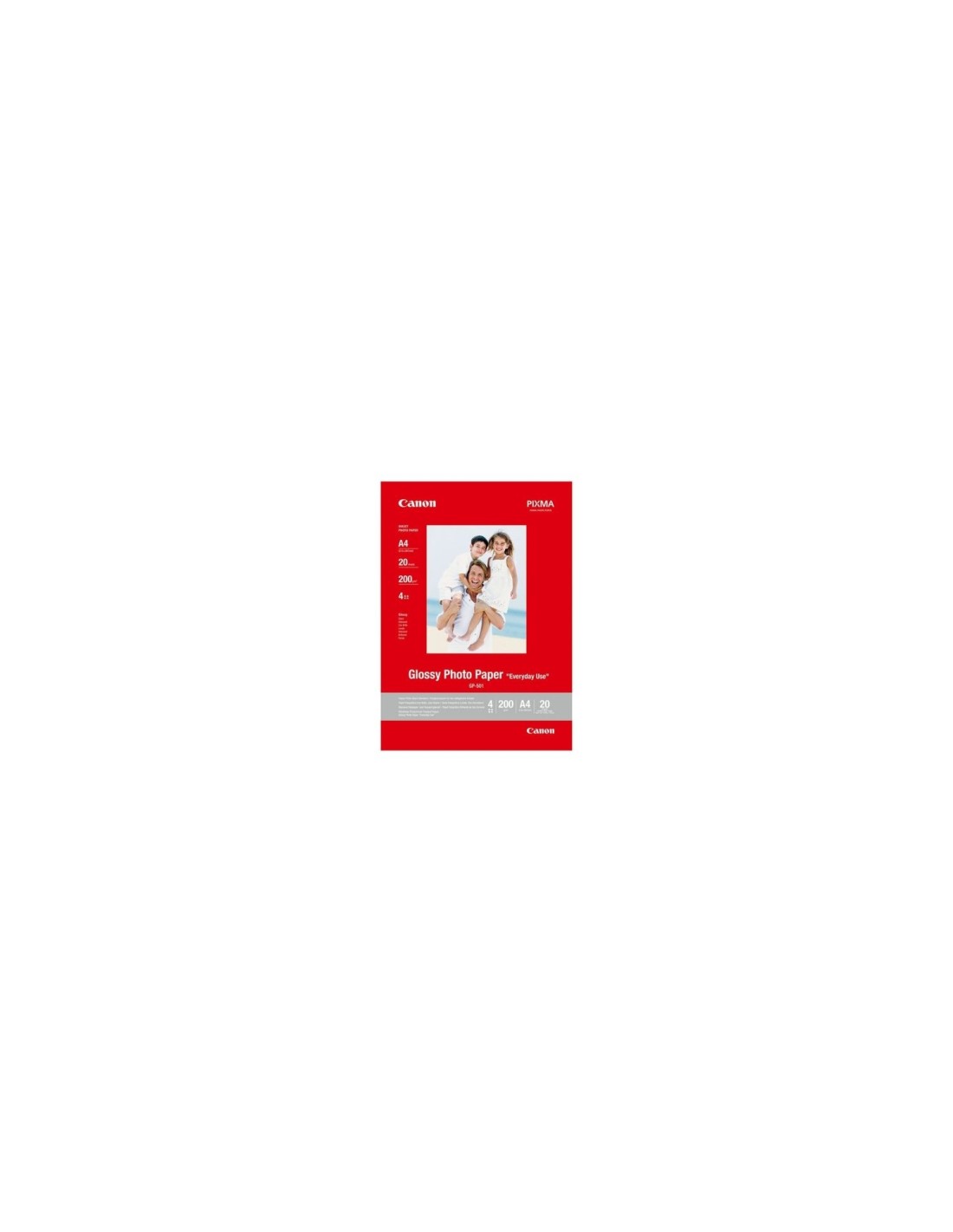 PAPEL FOTOGRAFICO USO DIARIO CANON GP-501 20 HOJAS A4 BRILLO 0775B082