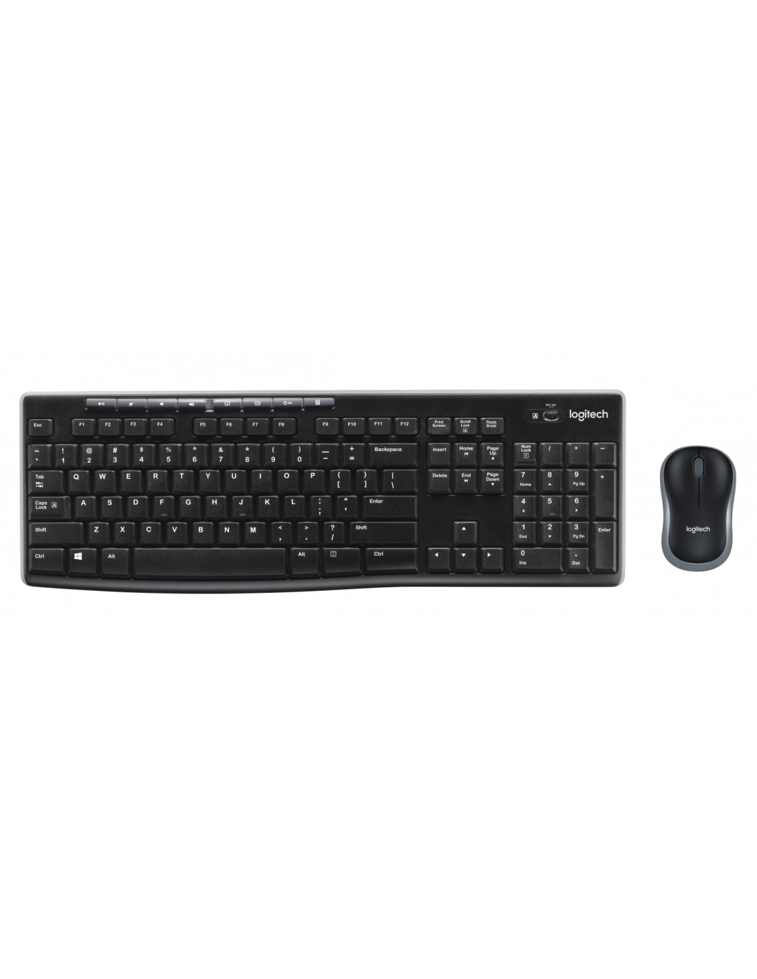 Logitech Wireless Combo MK270 teclado Ratón incluido USB QWERTY Italiano Negro