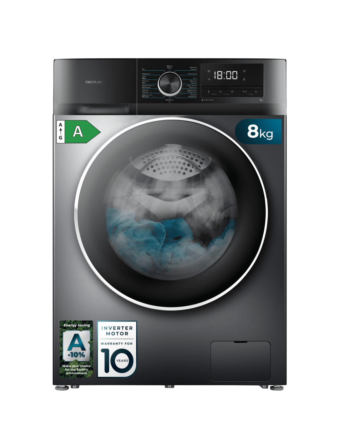 Lavadora Bolero DressCode 8500 Inverter Steel A