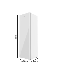 Frigor?fico Bolero CoolMarket Combi 356 White Glass D 2