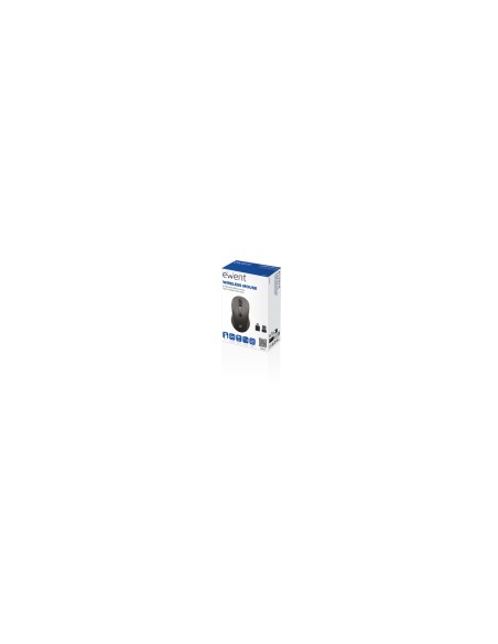 Ewent Ratón inalámbrico USB-A de 2,4 GHz con botones silenciosos y adaptador tipo C