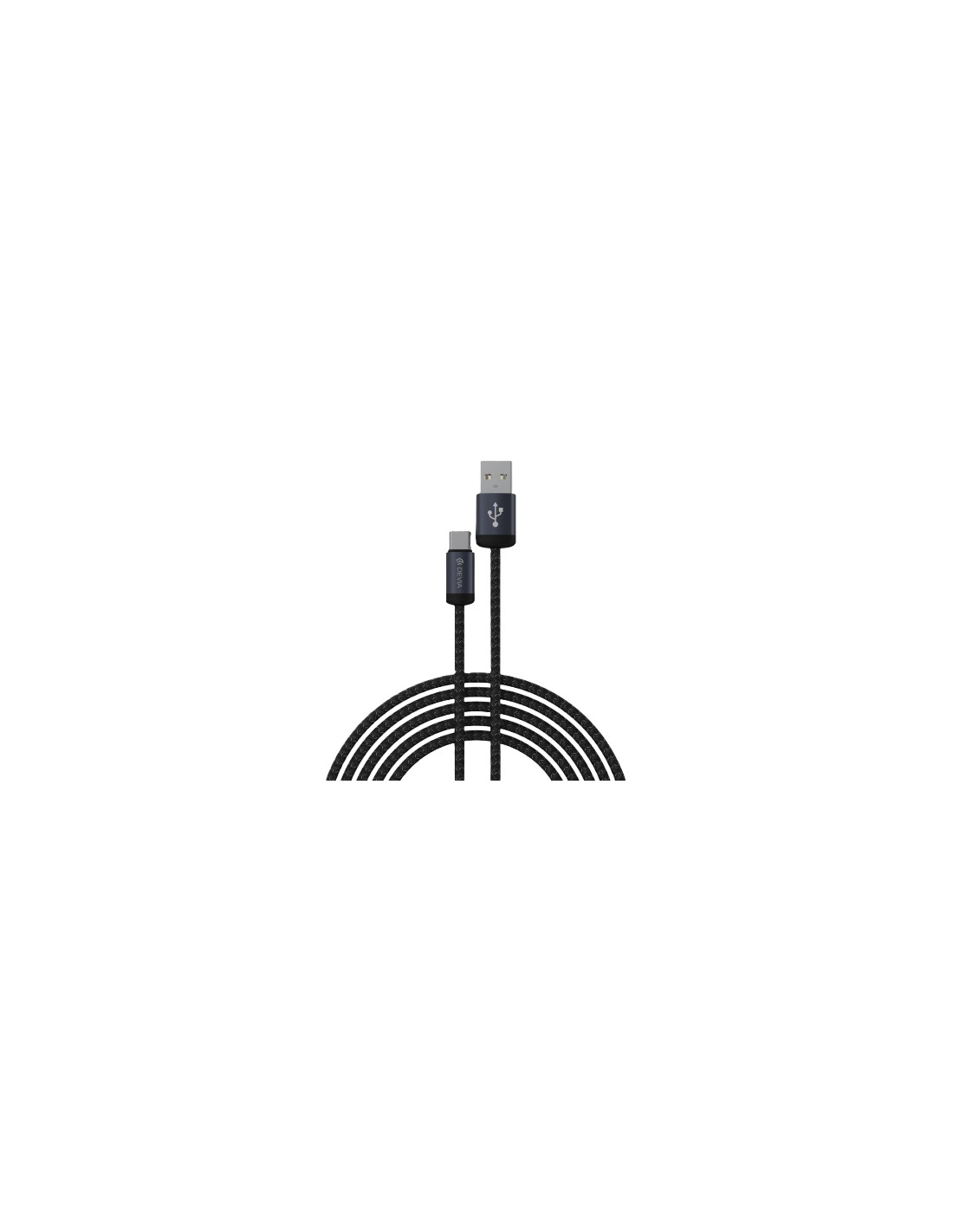 DEVIA CABLE GRACIOUS USB-A TIPO C 2A 2M NEGRO