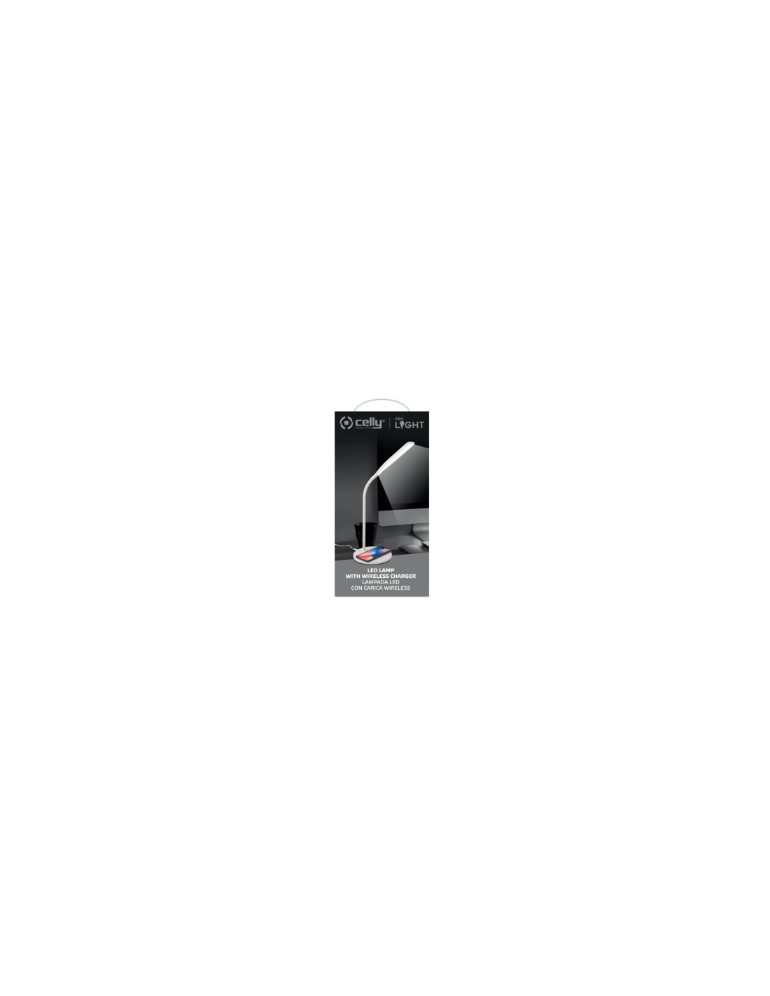 Celly WLLIGHT10WWH cargador de dispositivo móvil Smartphone Blanco USB Cargador inalámbrico Interior