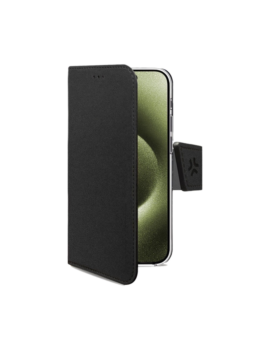 Celly WALLY1078 funda para teléfono móvil 15,5 cm (6.1") Funda cartera Negro