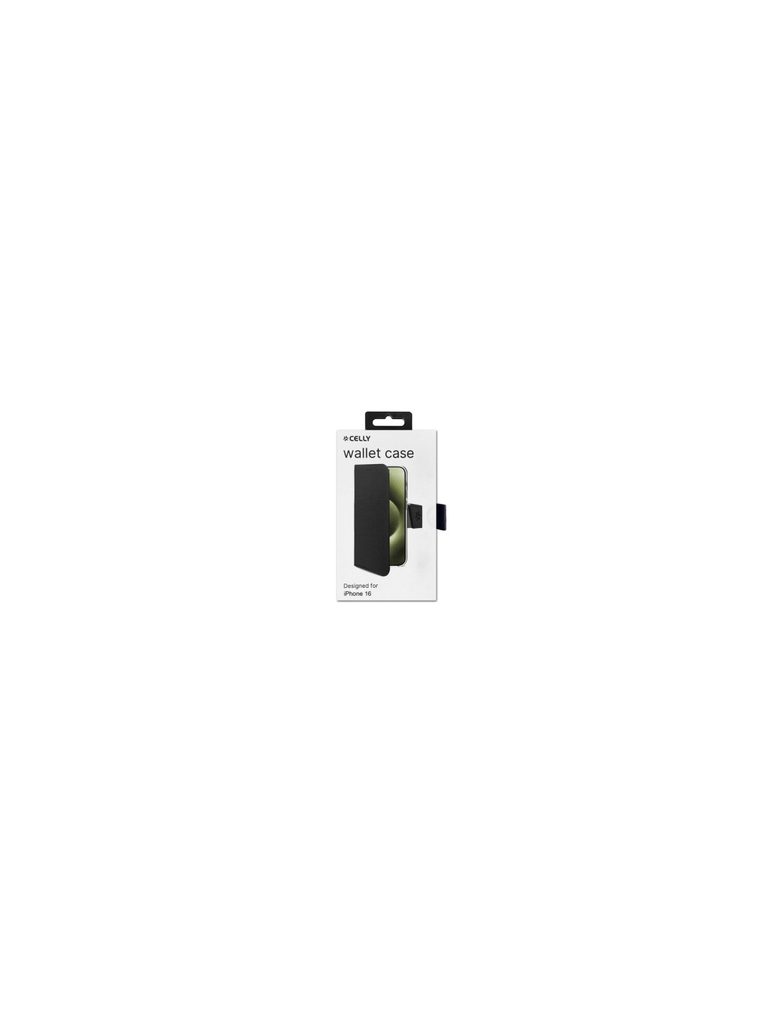 Celly WALLY1078 funda para teléfono móvil 15,5 cm (6.1") Funda cartera Negro