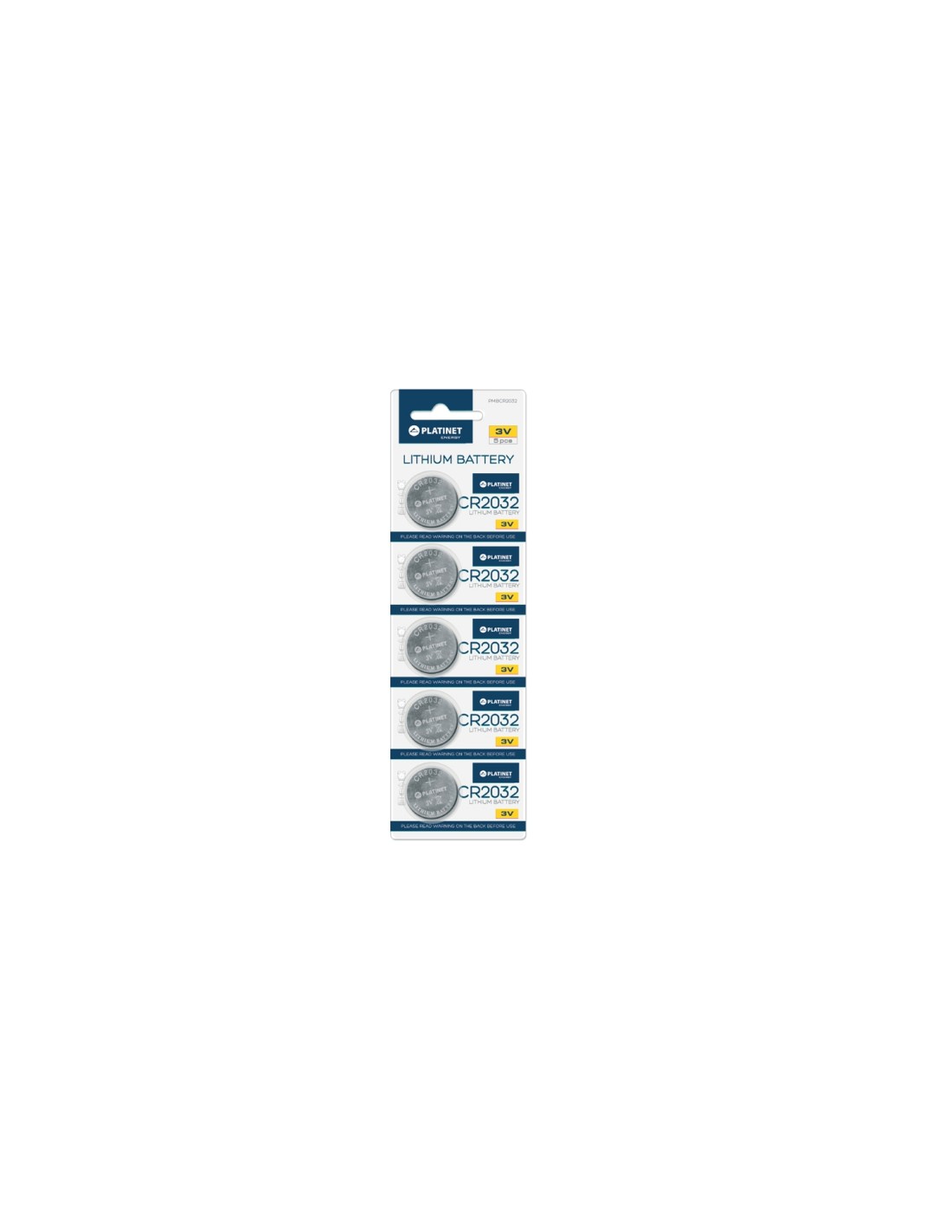 PLATINET PILA BOTON LITIO CR2032 3V BLISTER*5