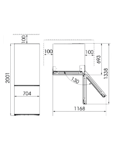 Frigor?fico Bolero CoolMarket Combi 495 Dark E 2