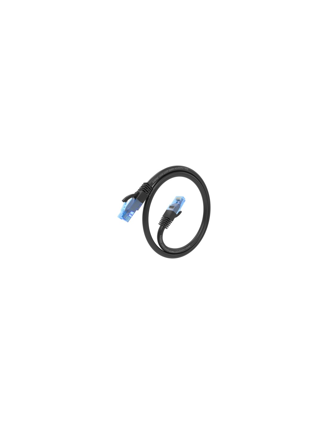 AISENS Cable De Red Latiguillo RJ45 Cat.6 UTP AWG26 CCA, Negro, 25 cm