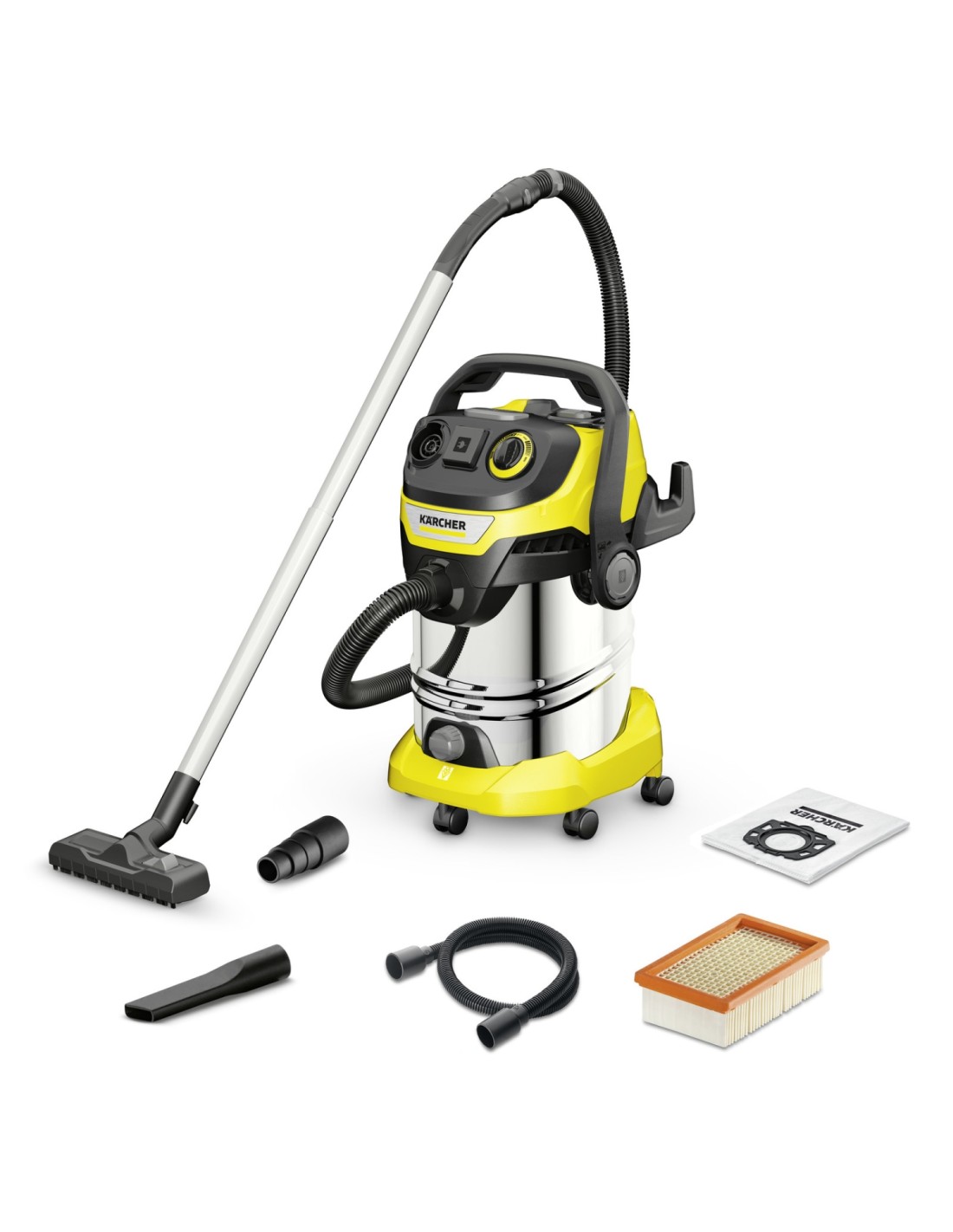 Kärcher WD 6 P S V-30/6/22/T Negro, Acero inoxidable, Amarillo 30 L 1300 W
