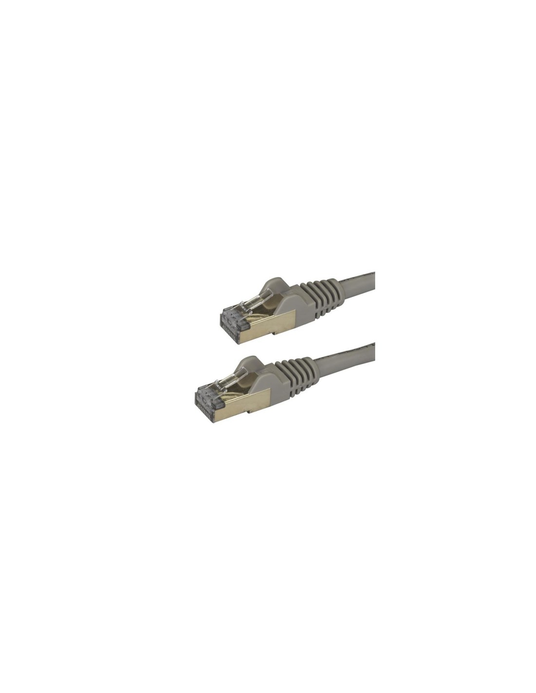 StarTech.com Cable de 1m de Red Ethernet RJ45 Cat6a Blindado STP - Cable sin Enganche Snagless - Gris