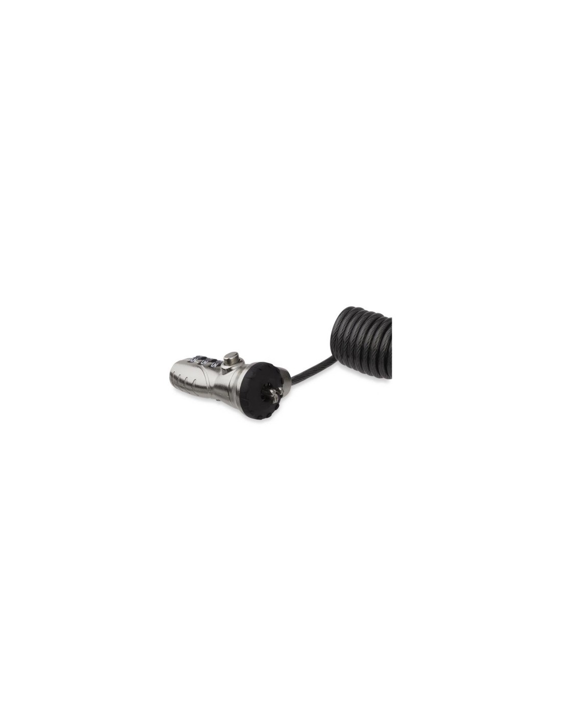 StarTech.com LTLOCK3DCOIL Cable antirrobo Negro Acero inoxidable para portatil