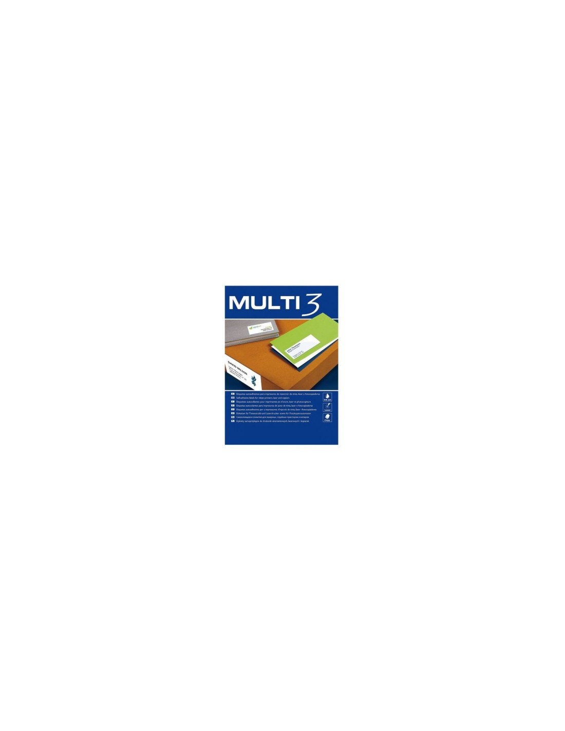 ETIQUETAS ADHESIVAS APLI MULTI3 CIEN HOJAS 4722