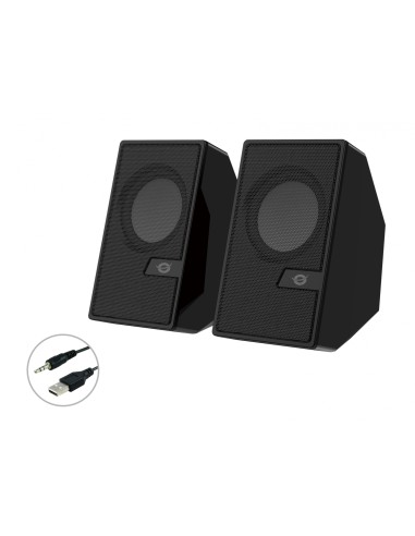 Conceptronic BJORN02B altavoz De 2 vías Negro Inalámbrico y alámbrico