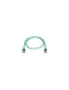 StarTech.com Cable de 0,5m de Red Ethernet RJ45 Cat6a Blindado STP - Cable sin Enganche Snagless - Aguamarina