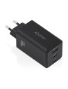 AISENS Cargador GaN 100W, 2x USB-C PD3.0 QC4.0 QC5.0, 1x USB-A QC3.0, Negro