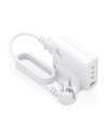 AISENS Cargador Sobremesa GaN 140W, 3x USB-C PD3.1 QC4.0 QC5.0, 1x USB-A QC3.0, Blanco