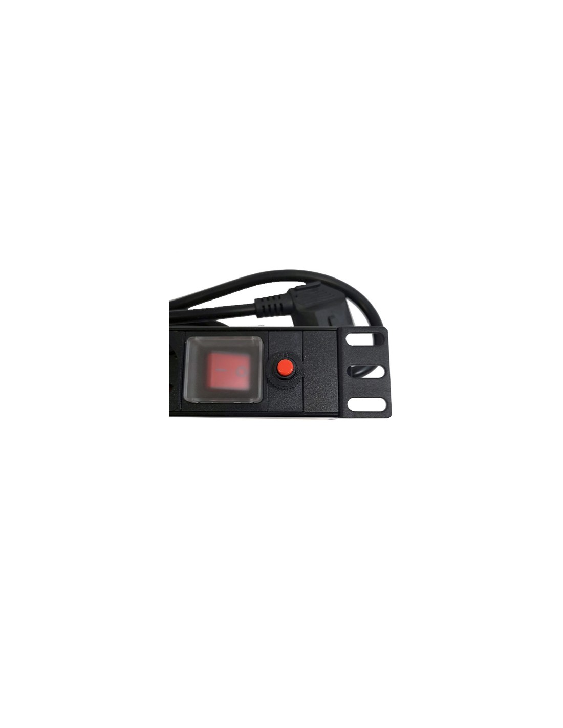 PDU TIPO REGLETA DE 8 TOMAS CON INTERRUPTOR, PROTECTOR DE SOBRECARGAS Y CABLE DE 2 M