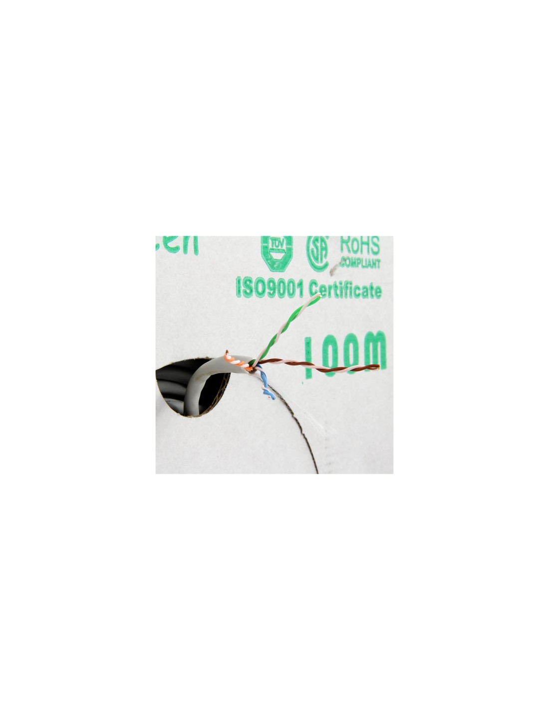 BOBINA DE CABLE Cat 5e UTP 100 METROS PVC CAJA 24AWG