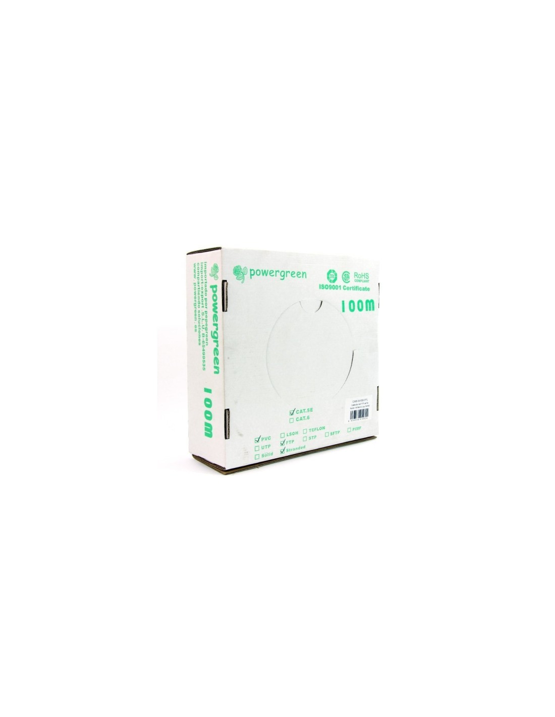 BOBINA DE CABLE CAT 5E FTP 100 METROS FLEXIBLE CAJA 24AWG