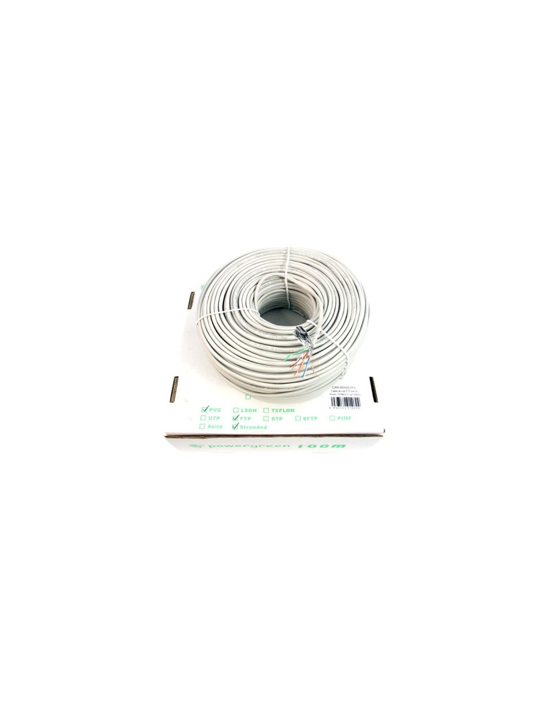 BOBINA DE CABLE CAT 5E FTP 100 METROS FLEXIBLE CAJA 24AWG