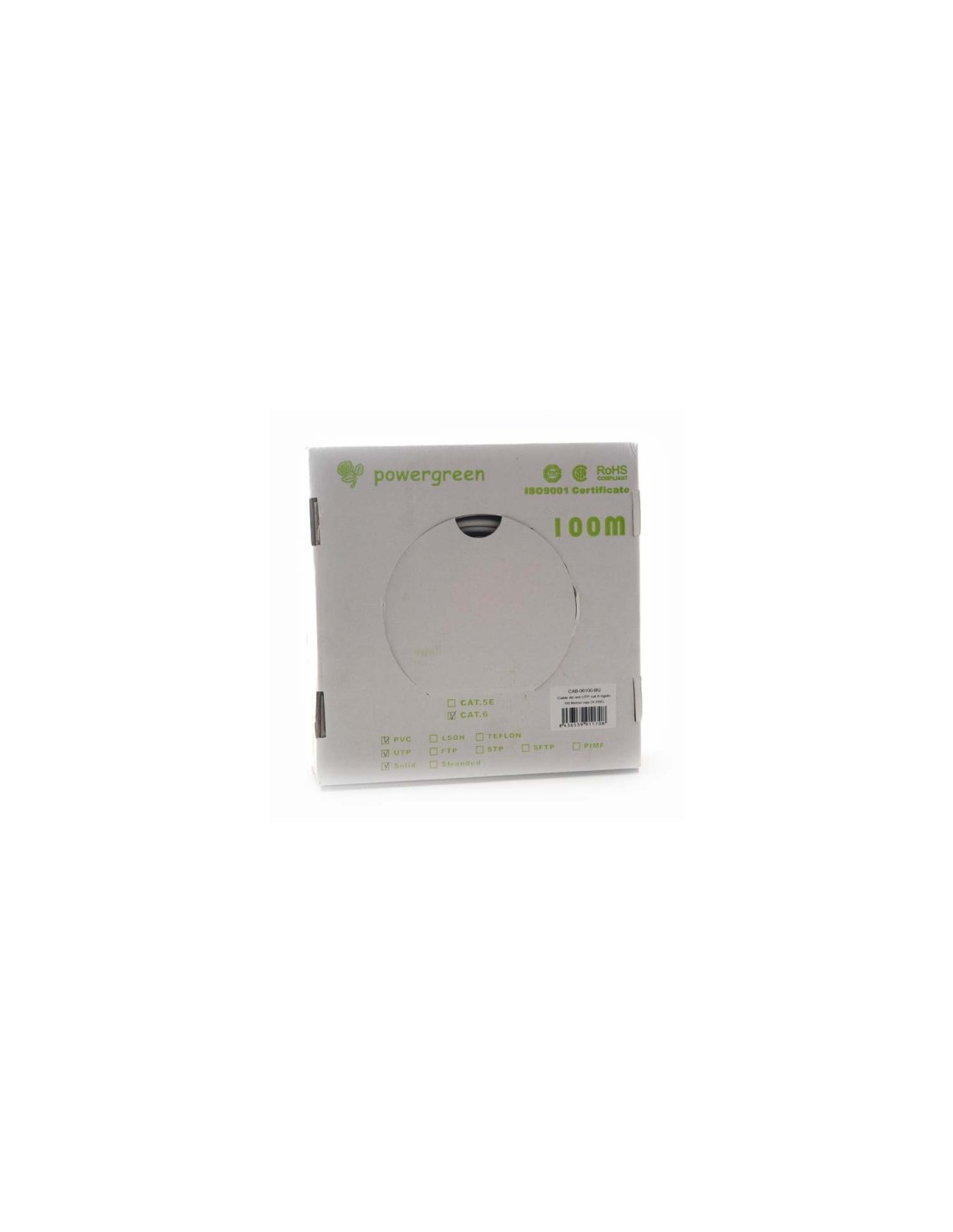 BOBINA DE CABLE CAT 6 UTP 100 METROS RIGIDO CAJA