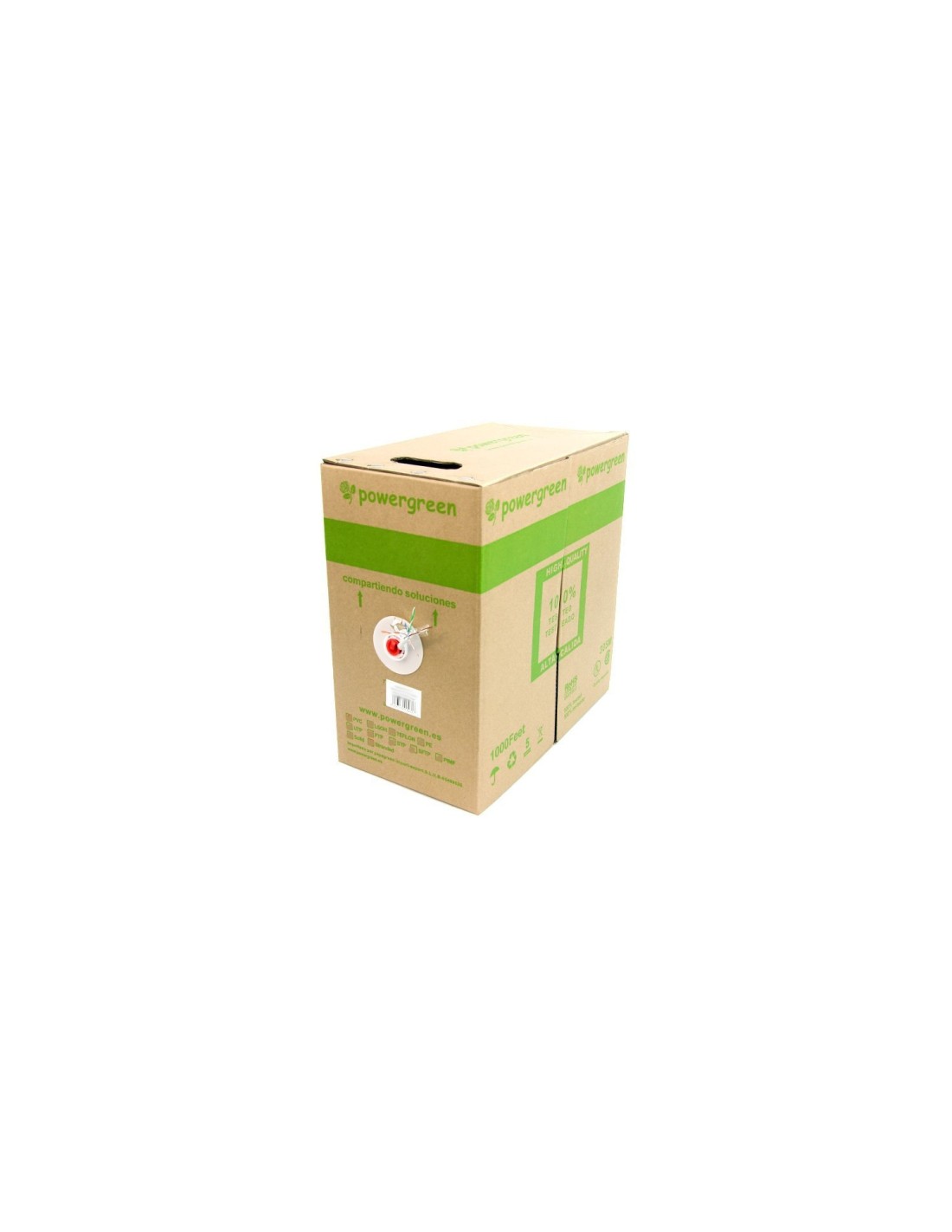 BOBINA DE CABLE CAT 6 UTP 305 METROS PARA EXTERIOR COLOR BLANCO