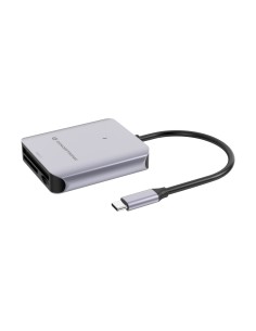 Conceptronic BIAN09G lector de tarjeta USB 3.2 Gen 2 Type-C Gris