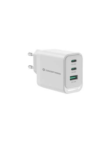 Conceptronic ALTHEA21W65 cargador de dispositivo móvil Universal Blanco Corriente alterna Carga rápida Interior