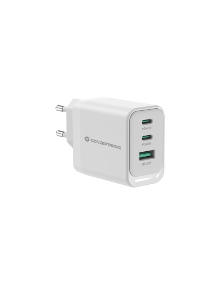 Conceptronic ALTHEA21W65 cargador de dispositivo móvil Universal Blanco Corriente alterna Carga rápida Interior