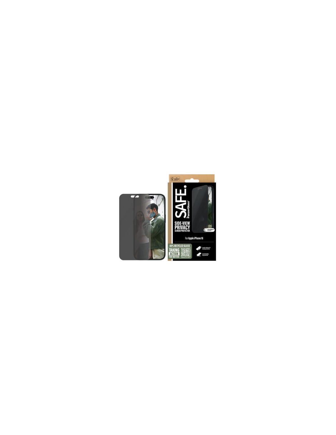 PanzerGlass SAFE. by ® Privacy Screen Protector iPhone 16 | 15 | Ultra-Wide Fit Protector de pantalla Apple 1 pieza(s)