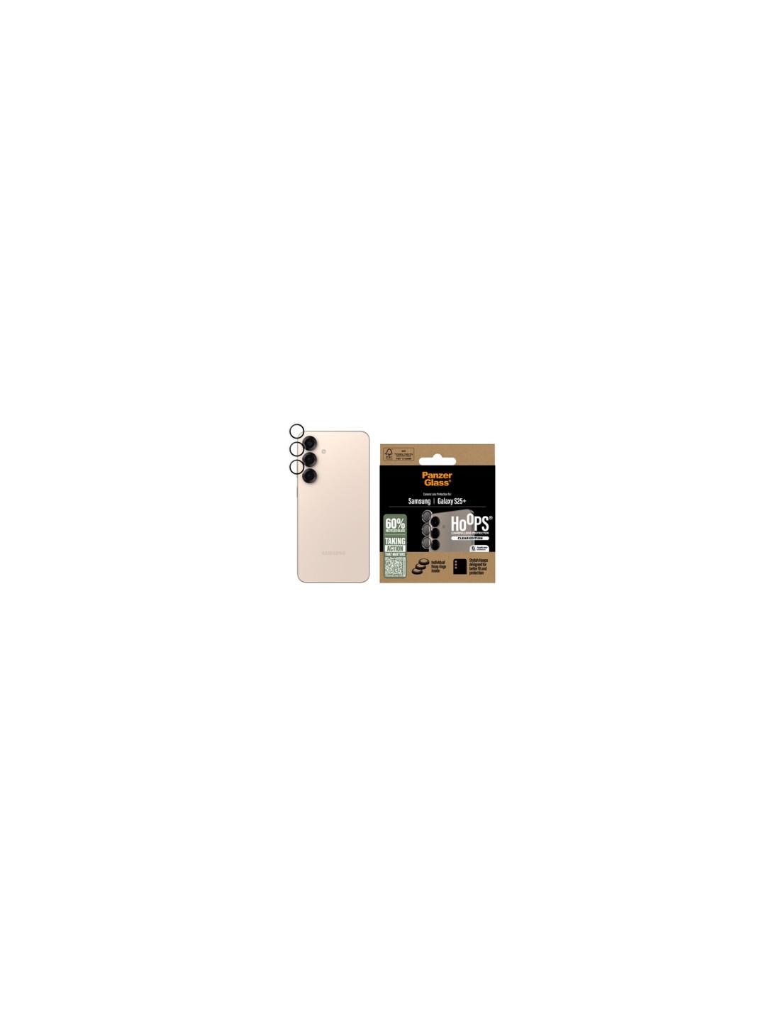 PanzerGlass ® Hoops® Transparent Camera Lens Protector Samsung Galaxy S25+ Protector de pantalla 1 pieza(s)