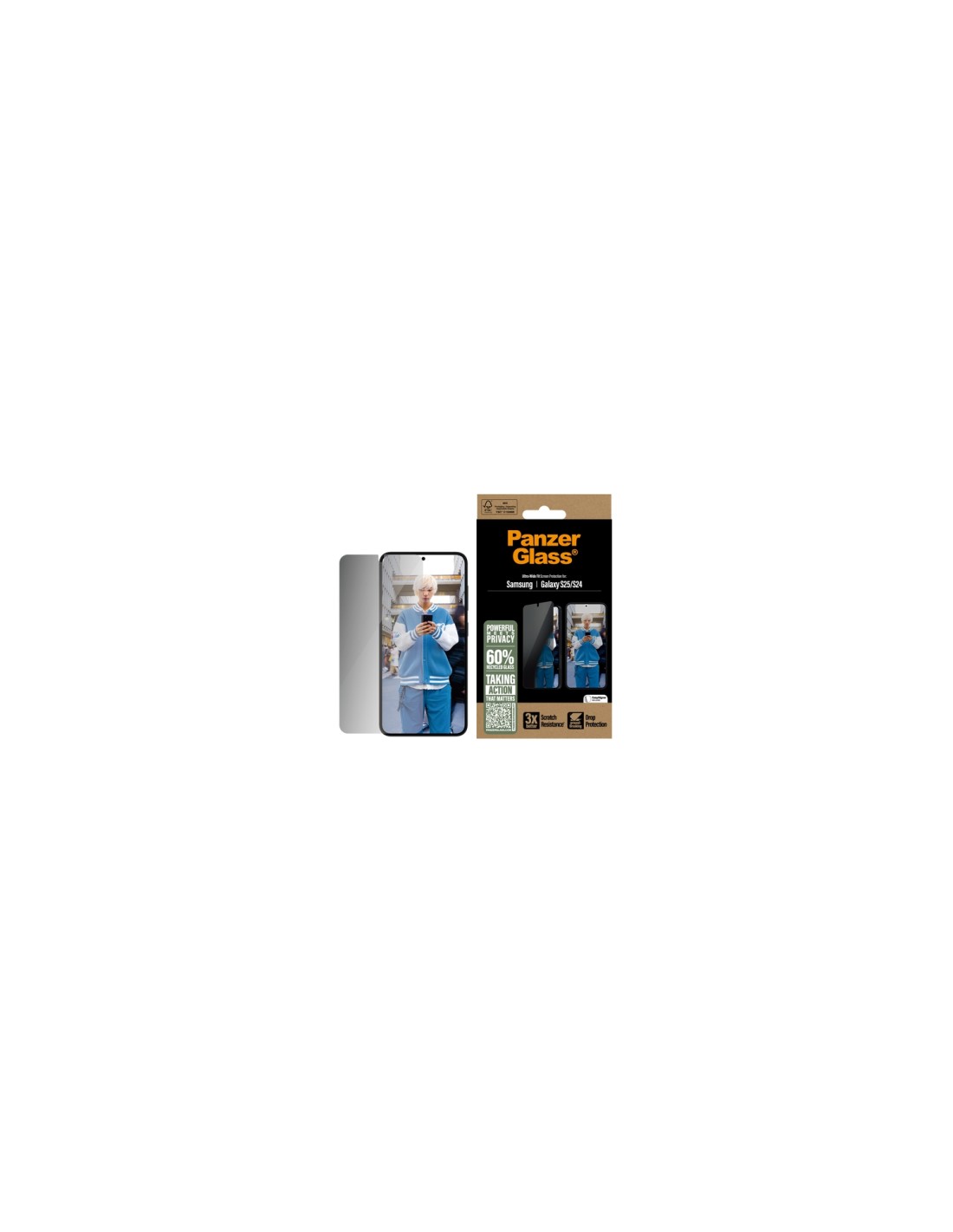 PanzerGlass ® Privacy Screen Protector Samsung Galaxy S25 | S24 | Ultra-Wide Fit Protector de pantalla 1 pieza(s)