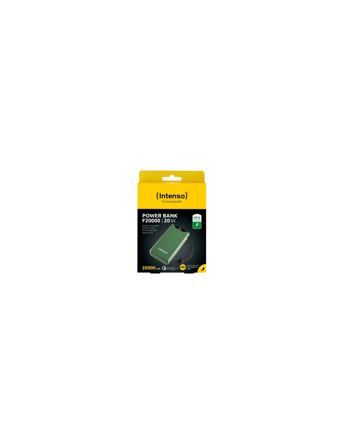 Intenso 7332057 batería externa Polímero de litio 20000 mAh Verde