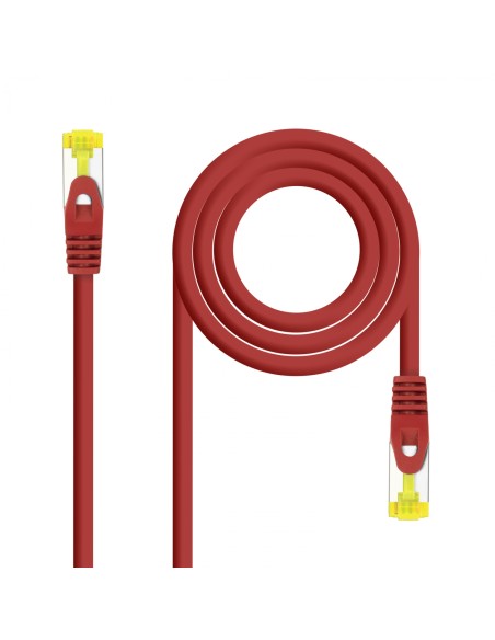 Nanocable Cable de red latiguillo RJ45 LSZH Cat.6A SFTP AWG26, Rojo,