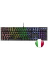 Mars Gaming MK422 Negro Teclado Mecánico Gaming RGB Antighosting Switch Mecánico Azul Idioma Italiano