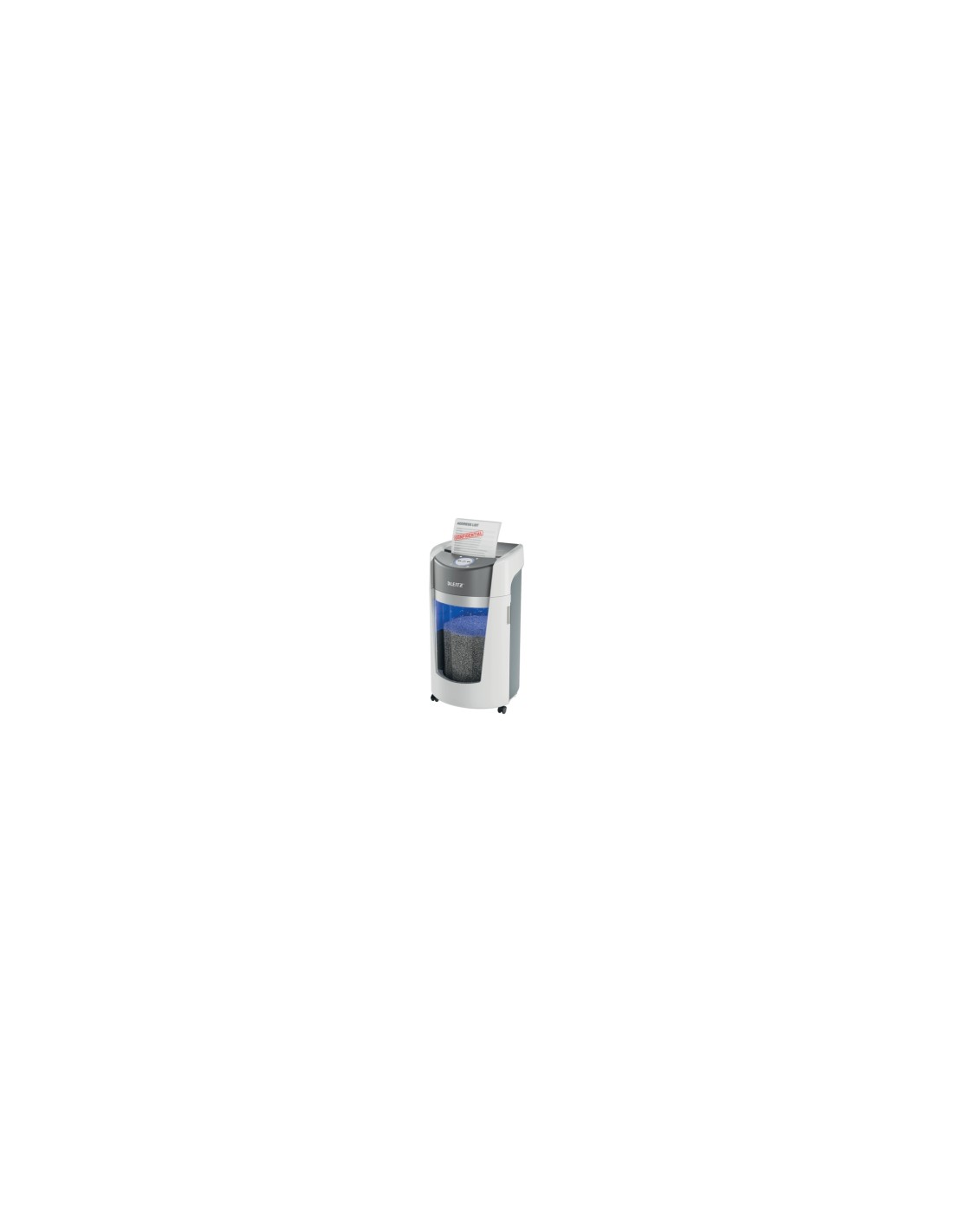 Leitz Destructora de Papel IQ OptiMax Office Microcorte Seguridad P5 35L - Blanca