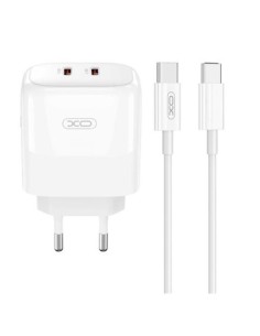 CARGADOR 2X TIPO C 35W CARGA RAPIDA + CABLE TIPO C XO