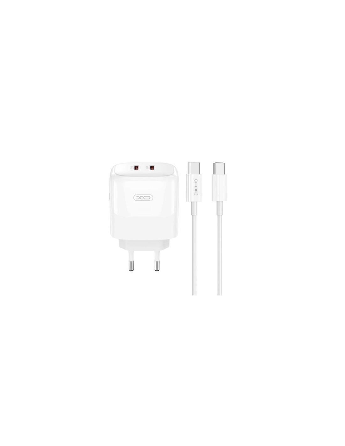 CARGADOR 2X TIPO C 35W CARGA RAPIDA + CABLE TIPO C XO