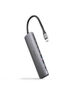 Nanocable Hub USB-C 8 en 1, Conversor USB-C 3.1 a 2xUSB-A 3.0 + 3xUSB-C 3.0 + USB-C PD + HDMI 4K@60Hz + Audio Jack 3.5, Aluminio