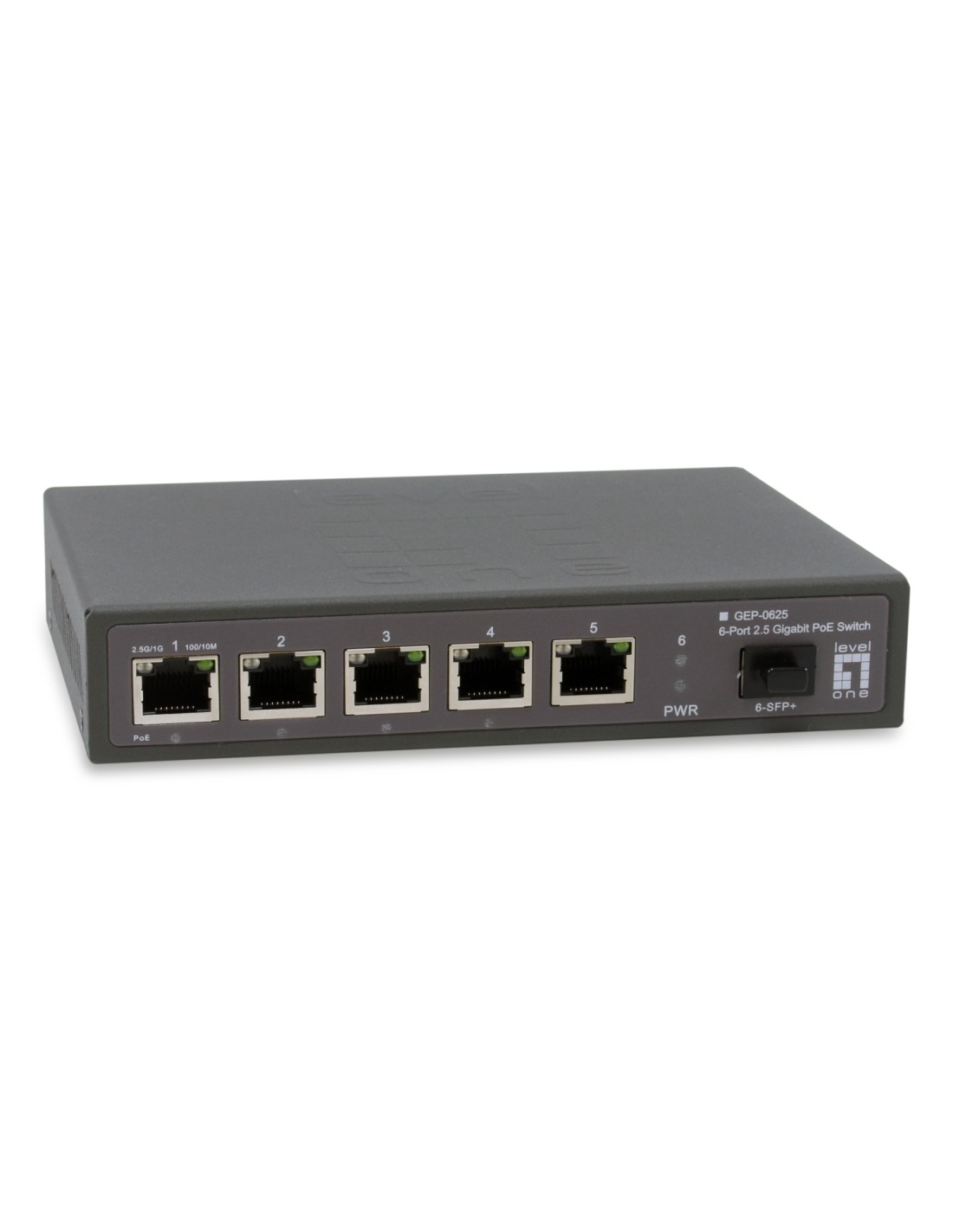 LevelOne GEP-0625 switch No administrado 2.5G Ethernet (100/1000/2500) Energía sobre Ethernet (PoE) Negro