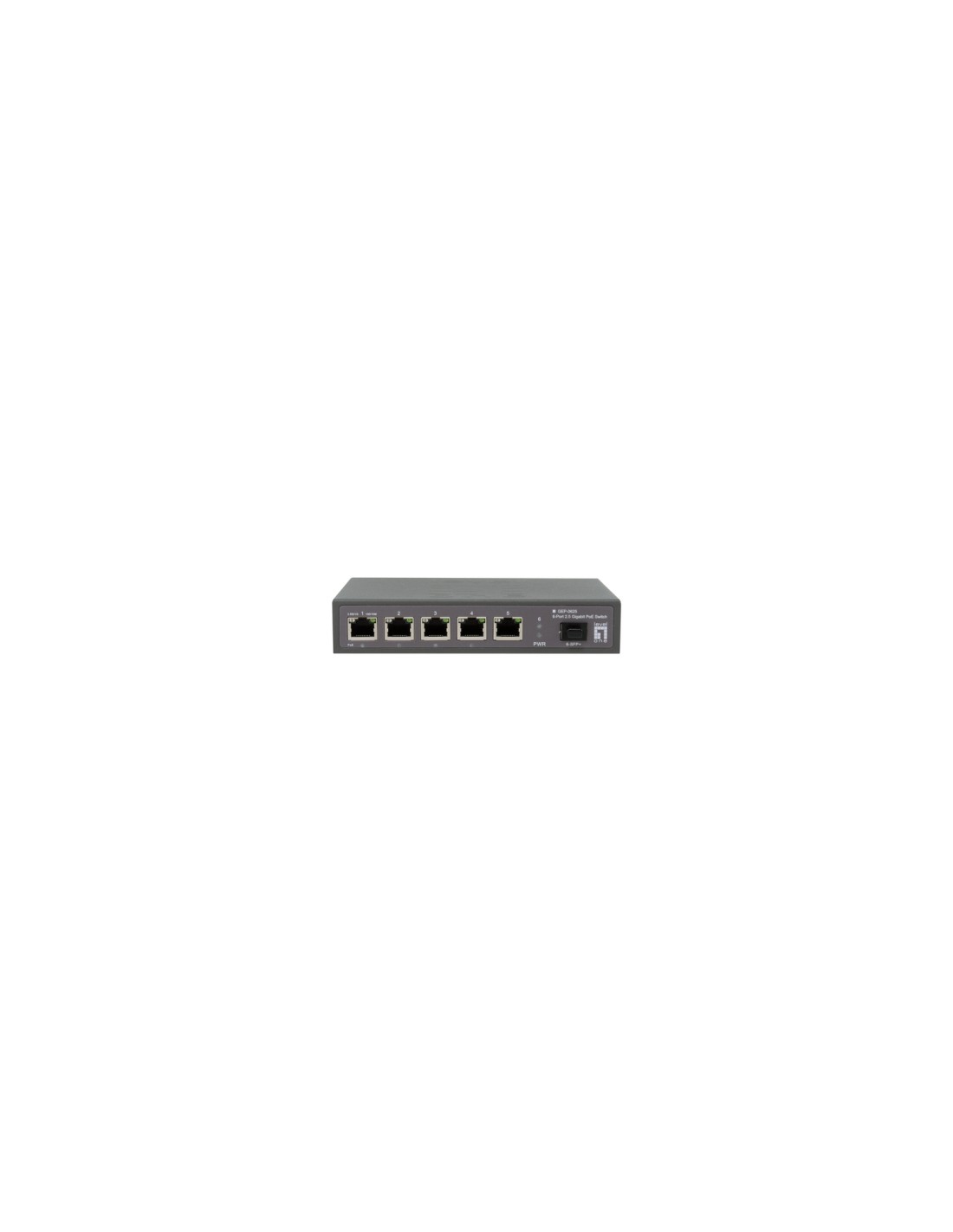 LevelOne GEP-0625 switch No administrado 2.5G Ethernet (100/1000/2500) Energía sobre Ethernet (PoE) Negro