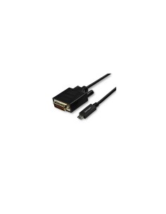 StarTech.com Cable Adaptador de 3m USB-C a DVI 1920 x 1200 - Negro - Cable USB Tipo C a DVI - Cable Conversor de VÍ­deo USBC