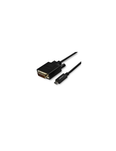 StarTech.com Cable Adaptador de 3m USB-C a DVI 1920 x 1200 - Negro - Cable USB Tipo C a DVI - Cable Conversor de VÍ­deo USBC