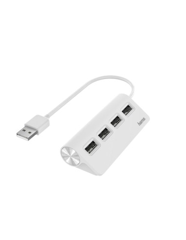 Hama | USB HUB con 4 Puertos (Concentrador USB con rápida